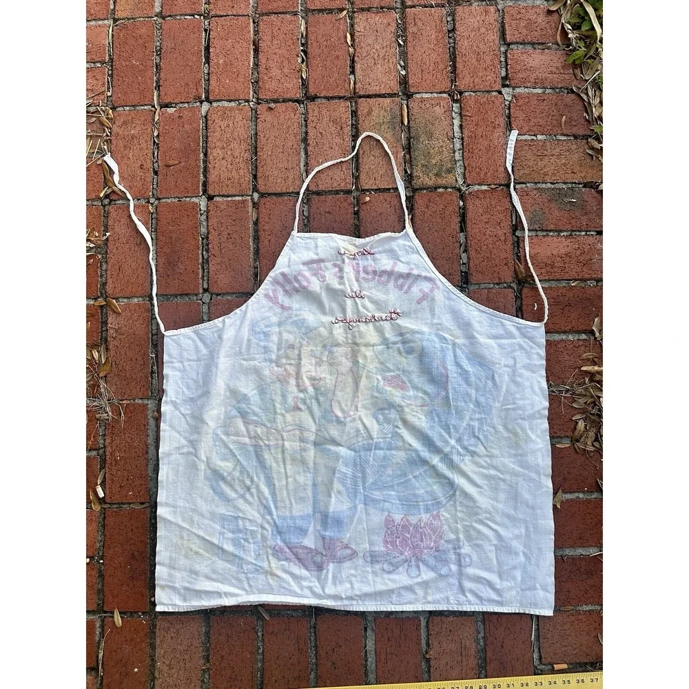 Apron chef cook Retro Fibbers Folly At Work kitchen novelty and Chefs Hat Vintag